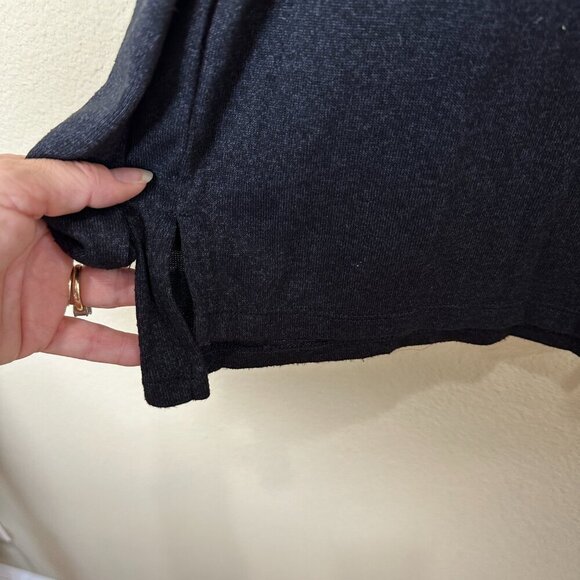 OLD NAVY Charcoal Grey Scoop Neck Long Sleeve Thin Sweater Top - Picture 3 of 7